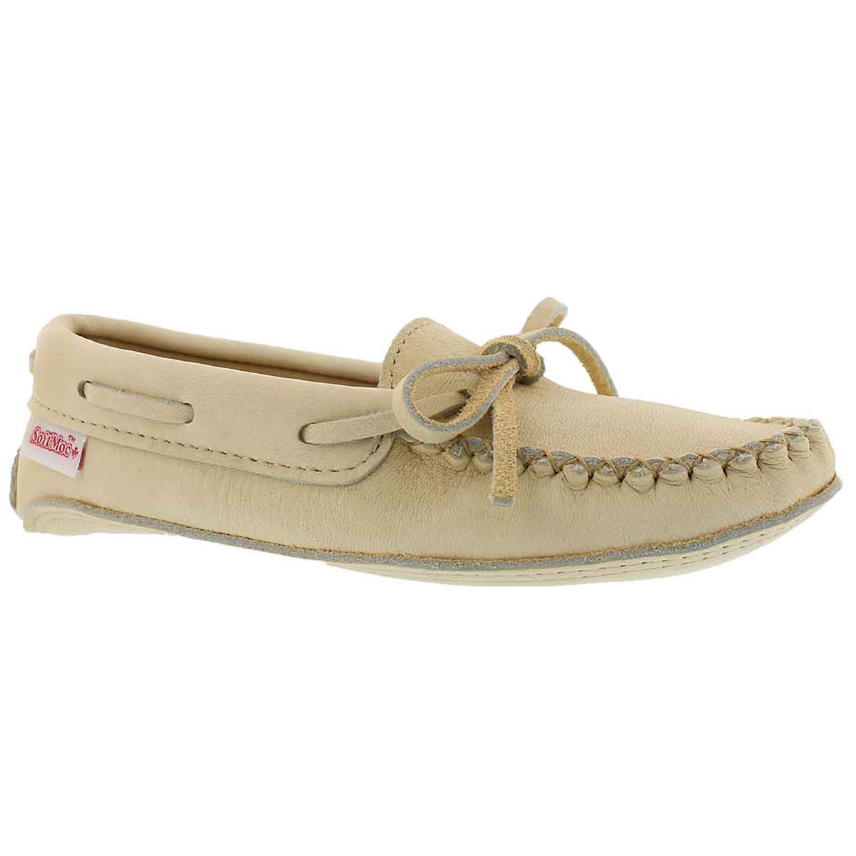 Lds natural caribou double sole moccasin