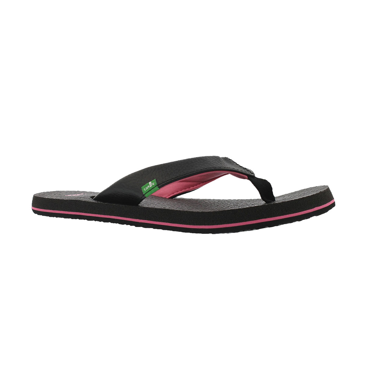 Girls' YOGA MAT black/pink flip flops