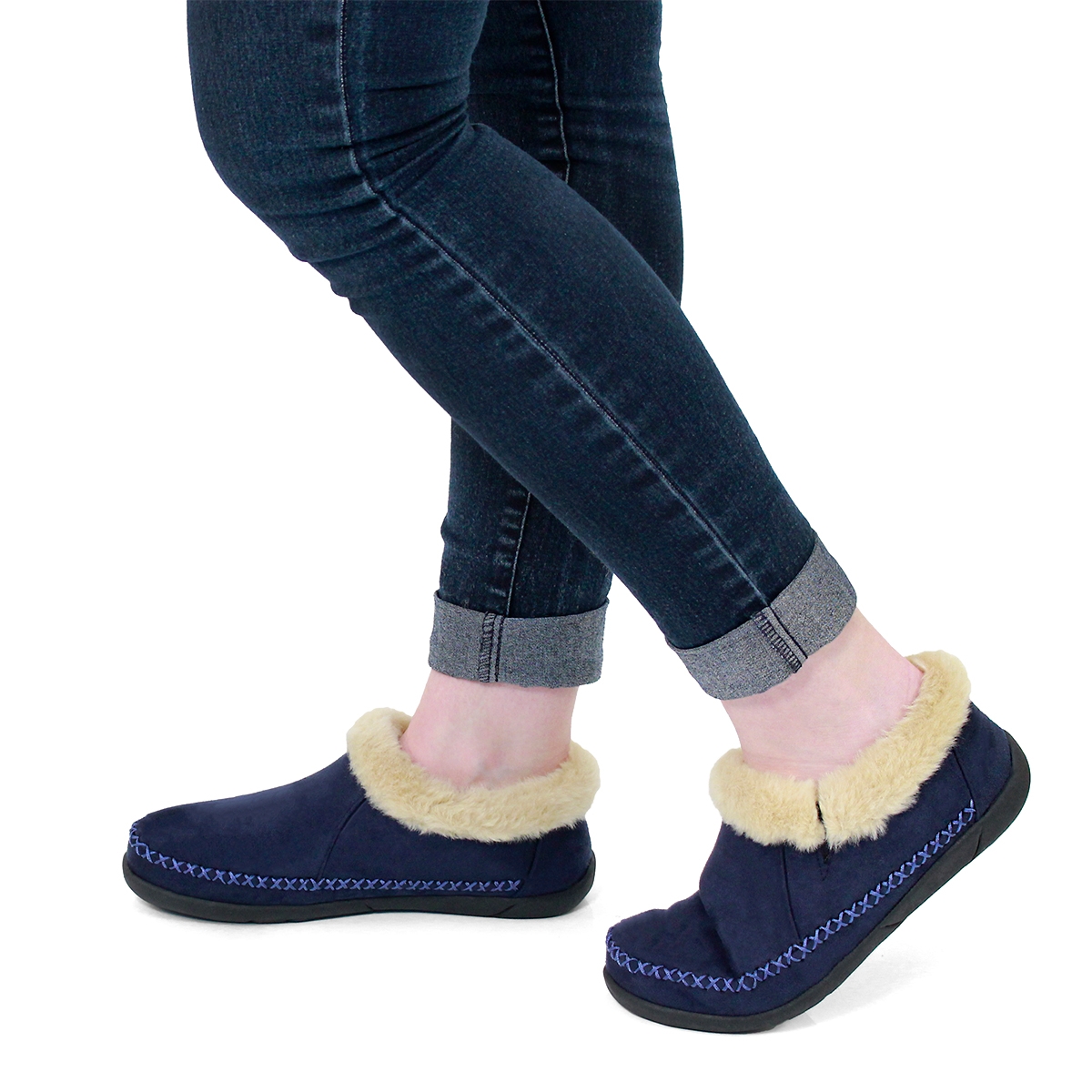Lds Shae navy slip on bootie
