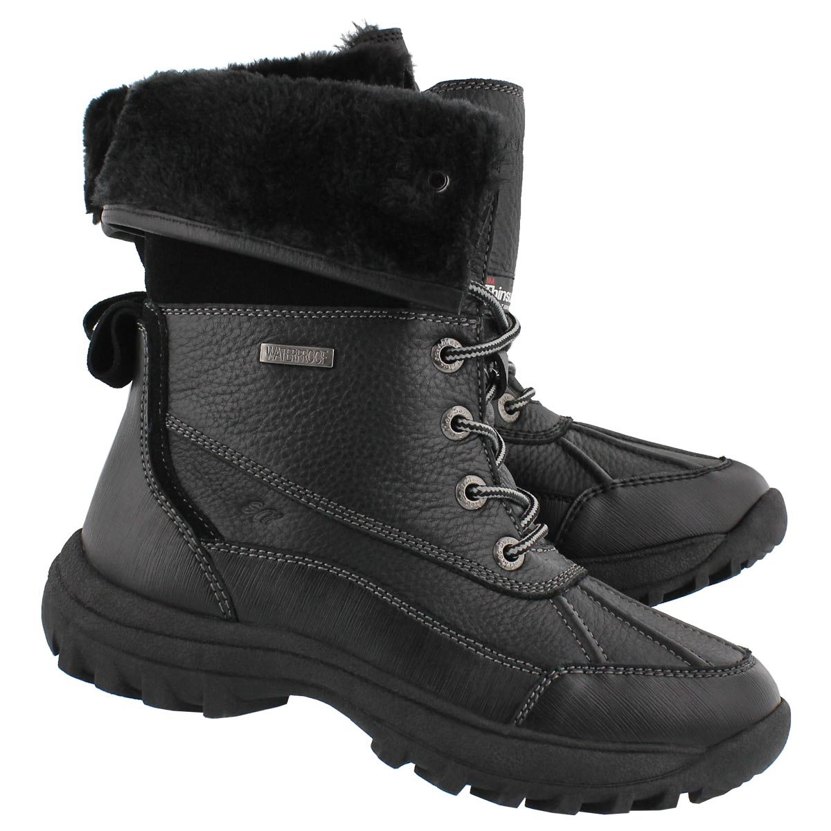 Lds Shakira2 blk w/p foldover cuff