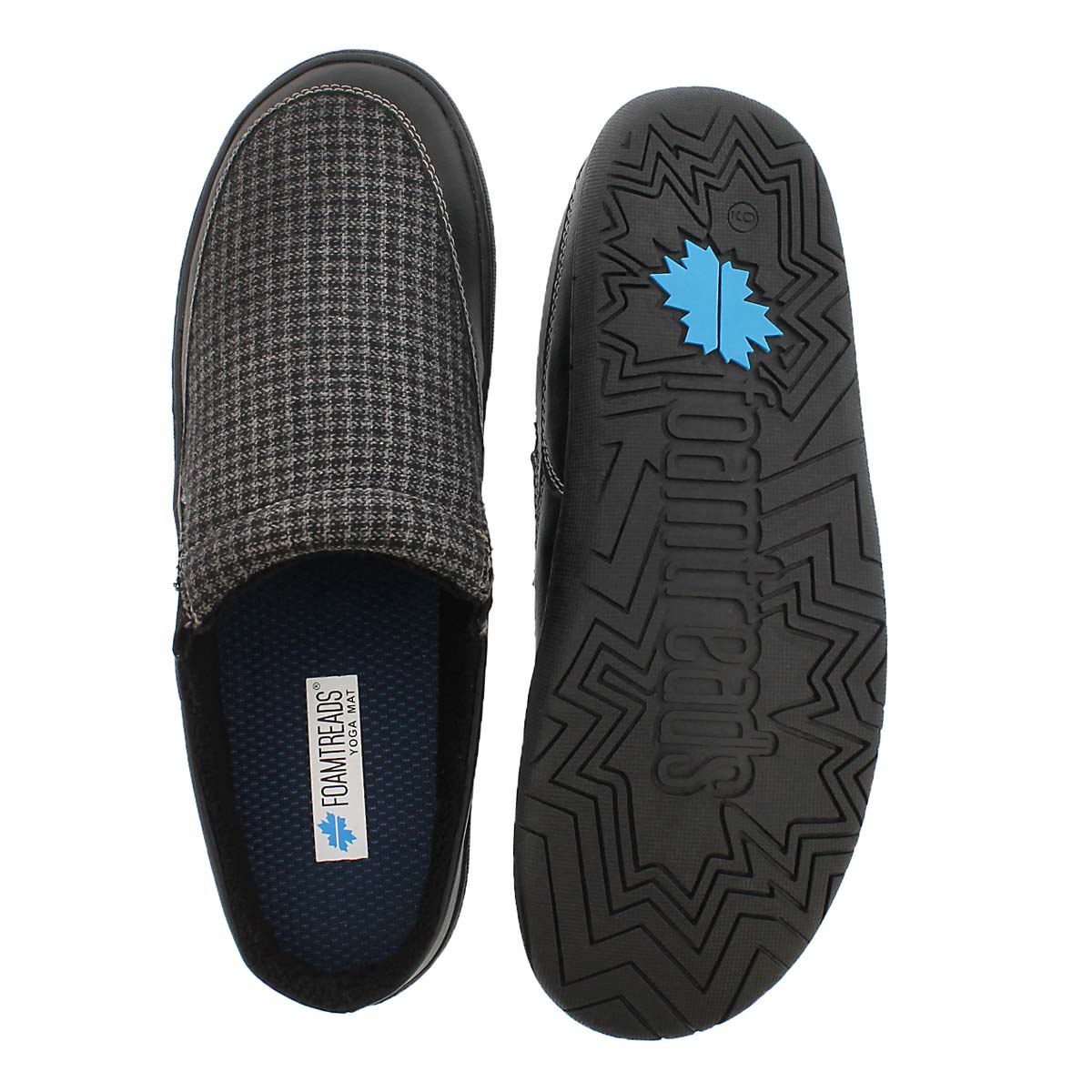 Mns Sheldon black pld open back slipper