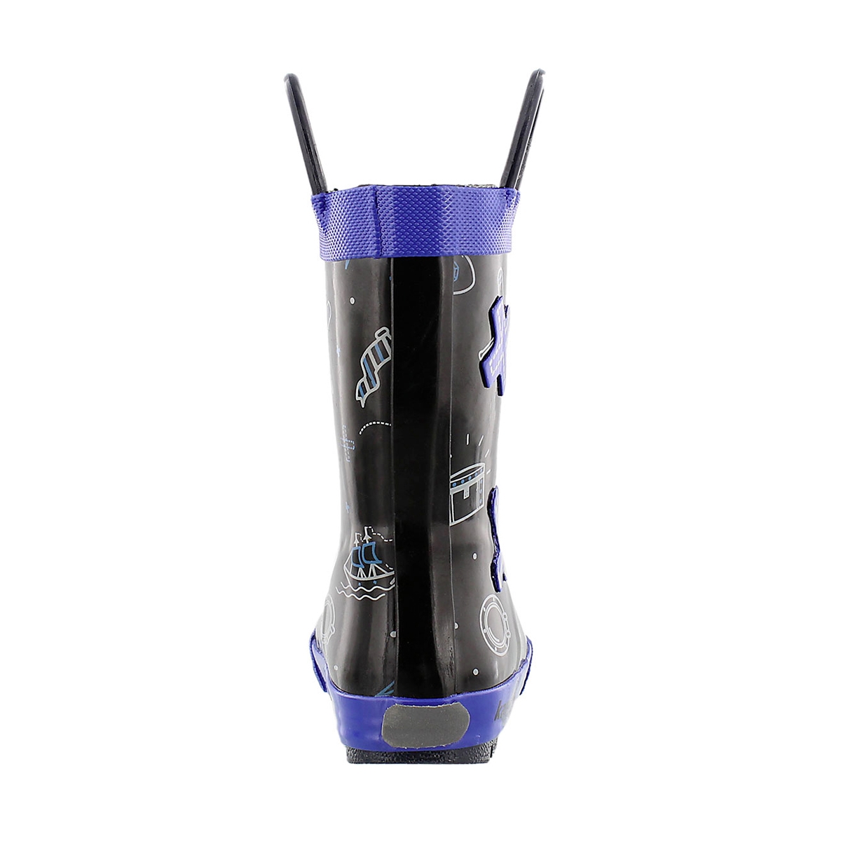 Bys Shipwreck black printed rain boot