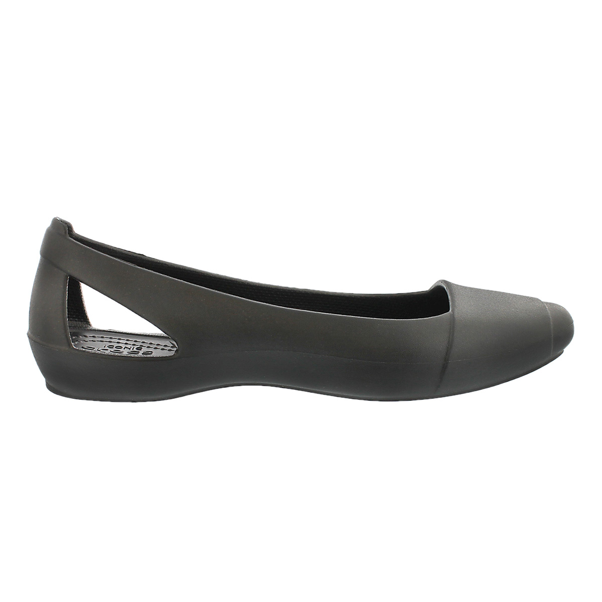 Lds Sienna black slip on flat