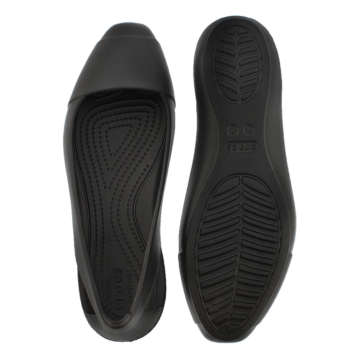 Lds Sienna black slip on flat