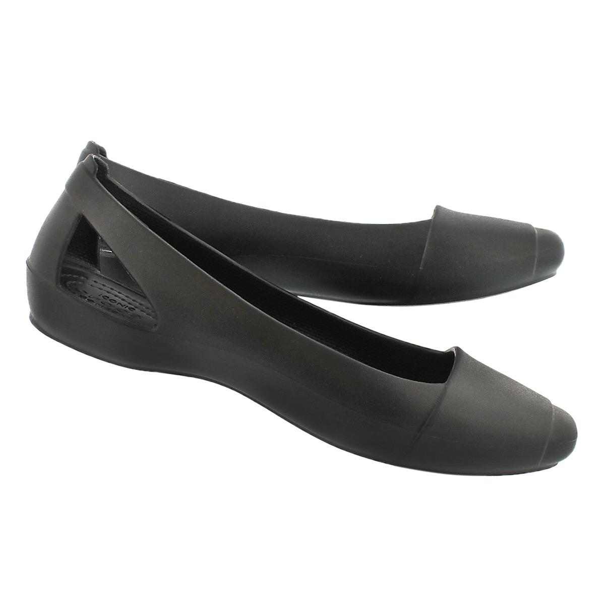 Lds Sienna black slip on flat