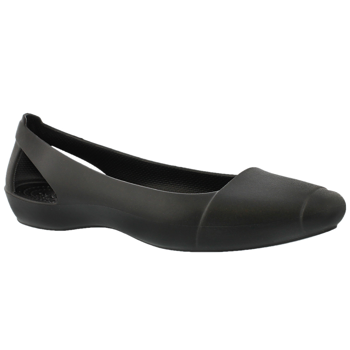 Lds Sienna black slip on flat