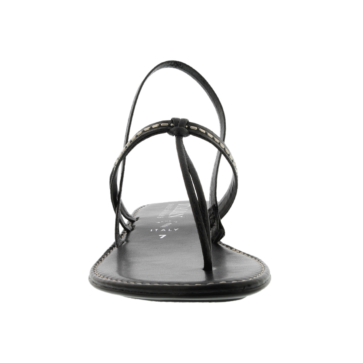 Lds Skittle black t-strap sandal