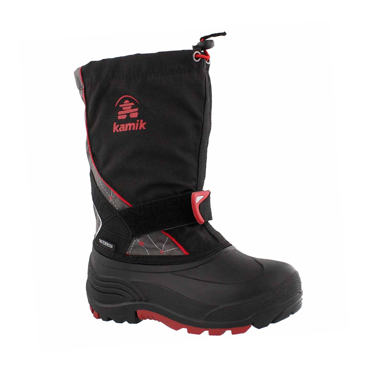 Boys' SLEET 2 black/red pull on winter boots