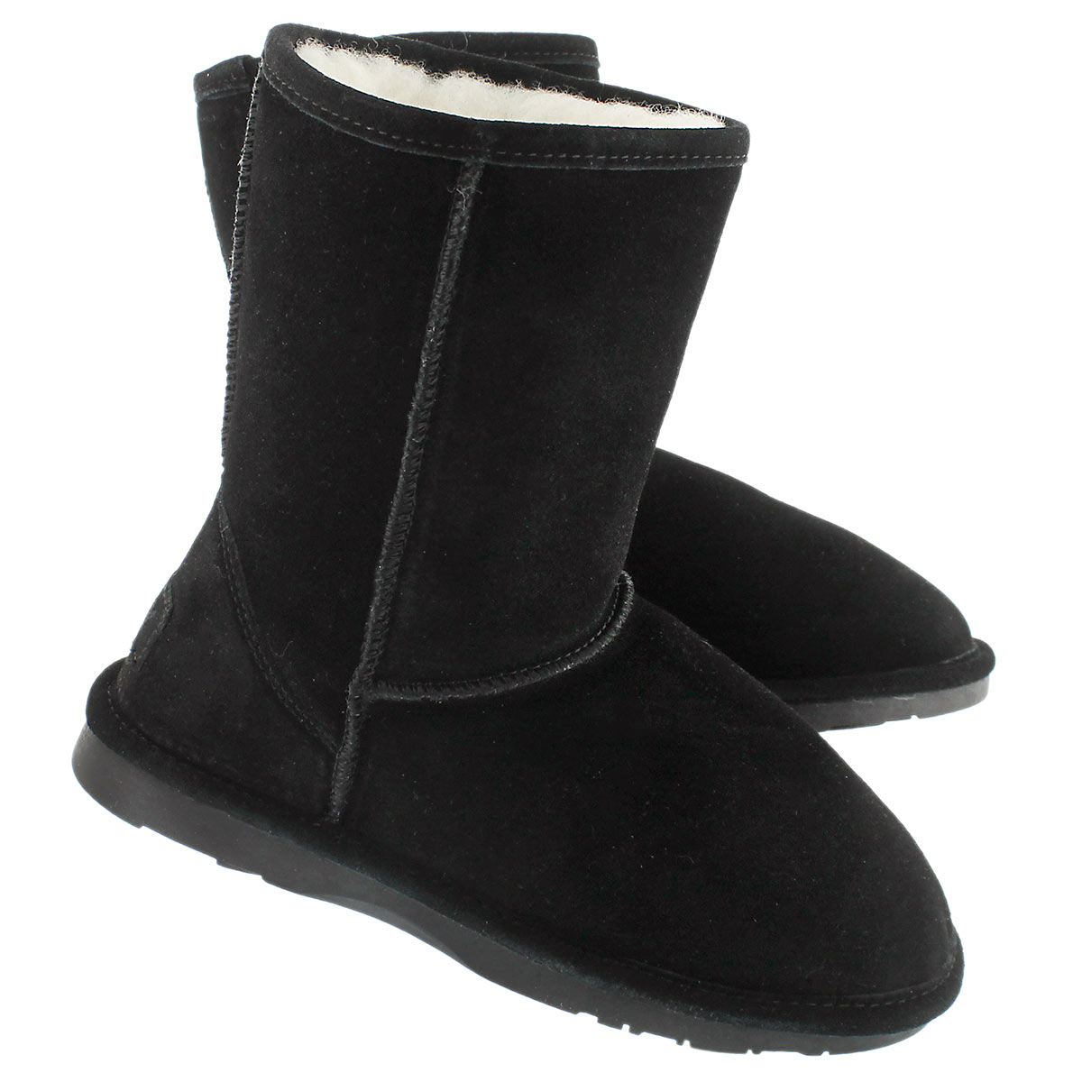 Lds Smocs 4 black mid suede boot