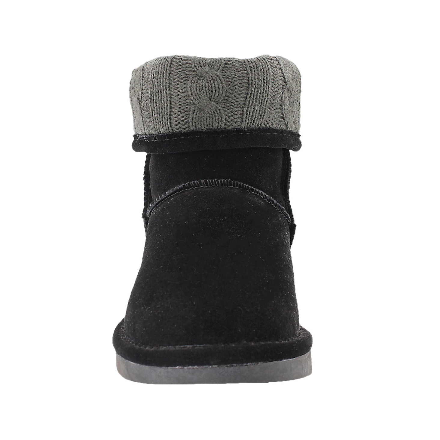 Lds Smocs Cuff black suede boot
