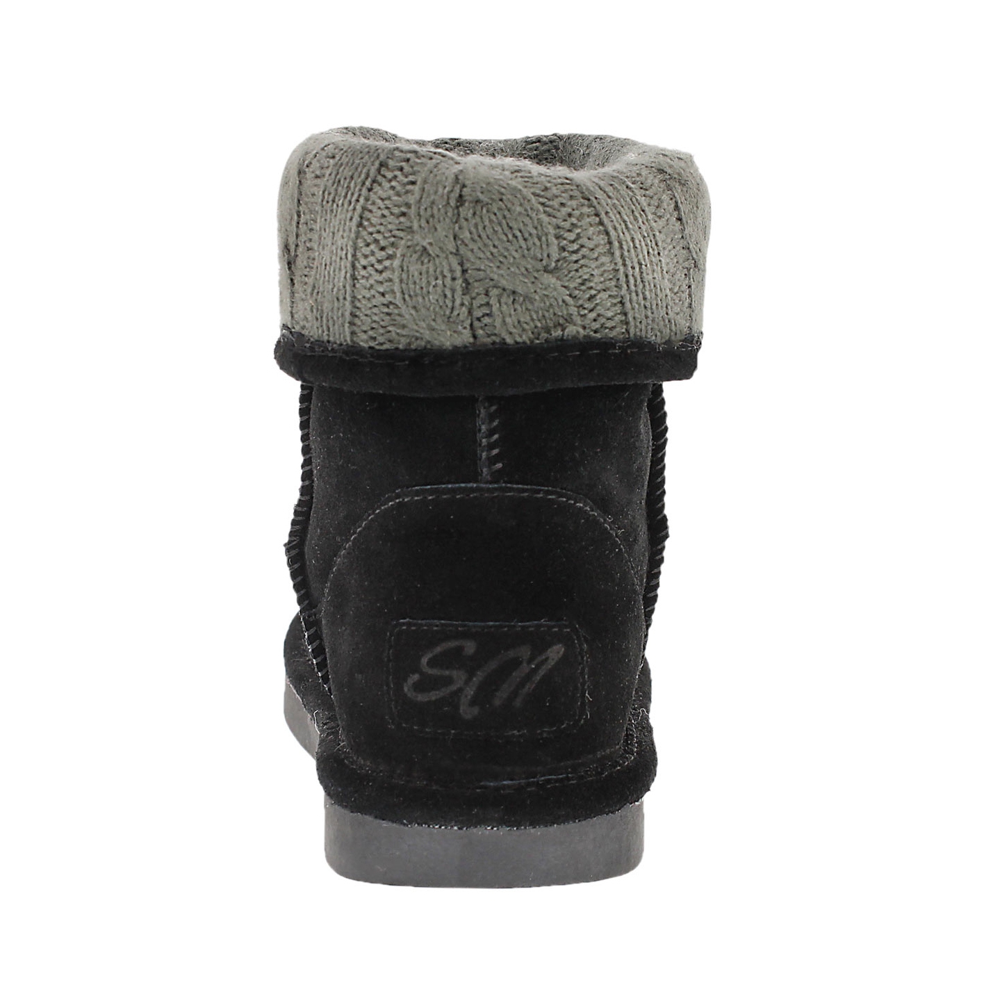 Lds Smocs Cuff black suede boot