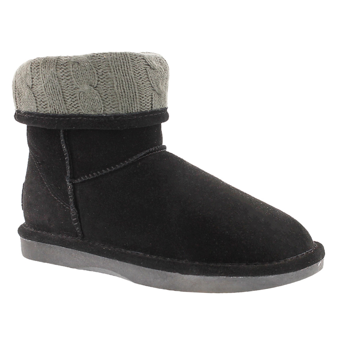 Lds Smocs Cuff black suede boot