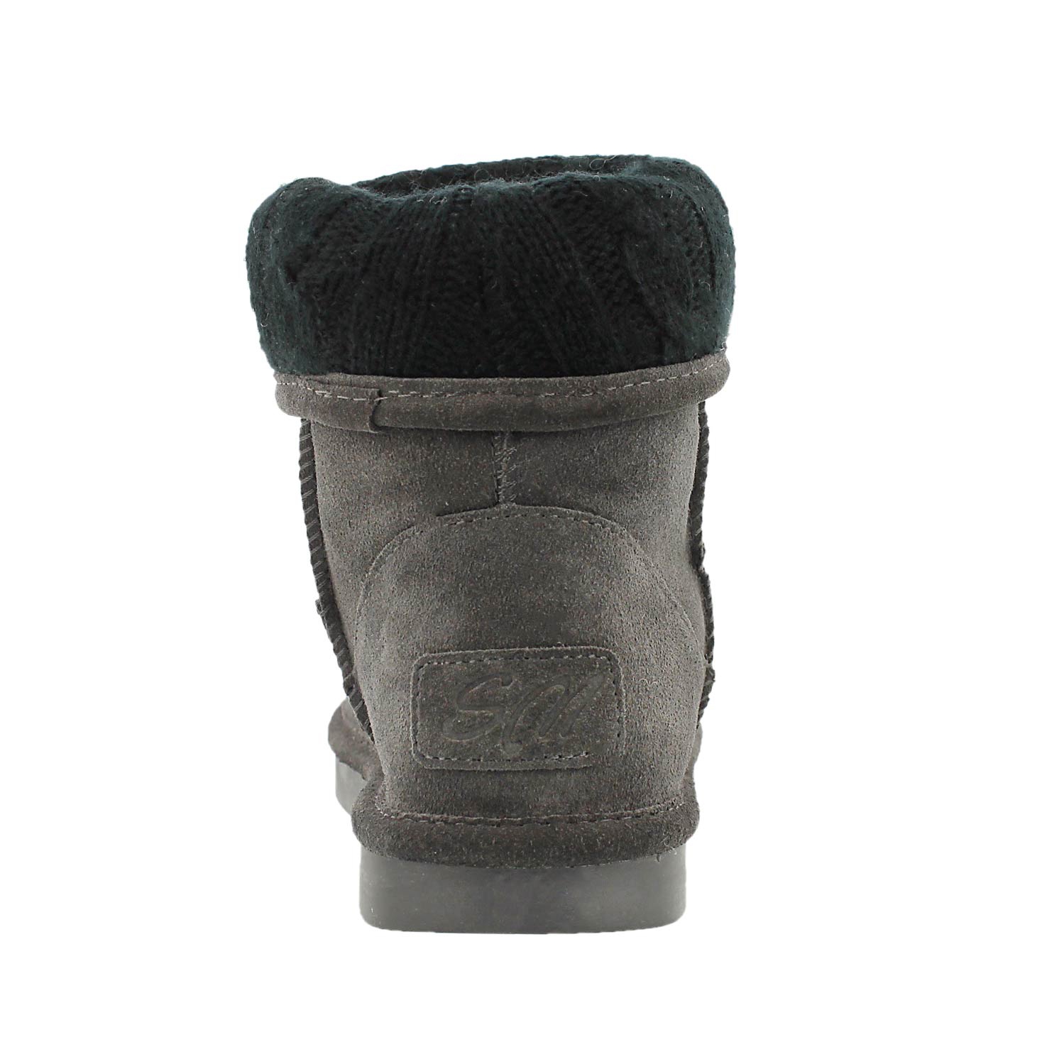 Lds Smocs Cuff grey suede boot