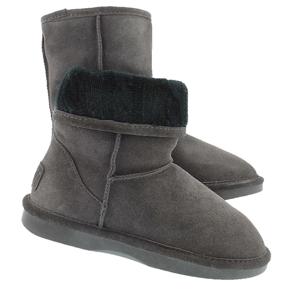 Lds Smocs Cuff grey suede boot