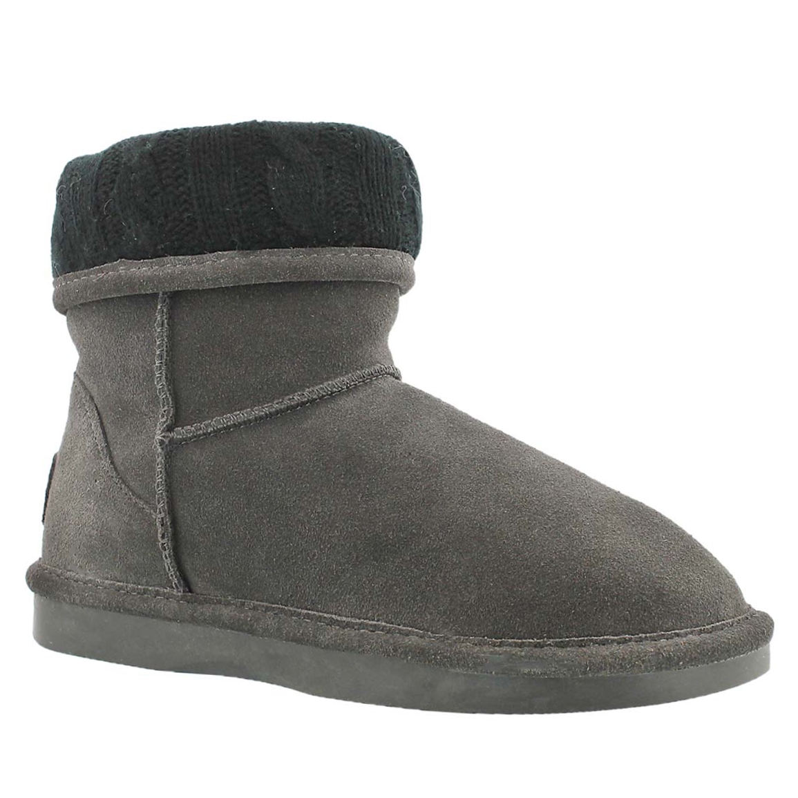 Lds Smocs Cuff grey suede boot