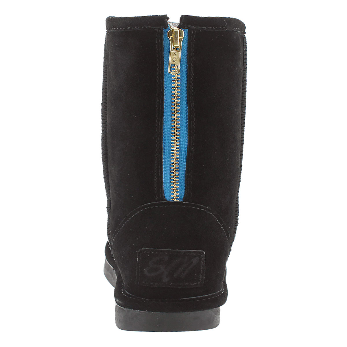 Lds Smocs Zip black suede boot