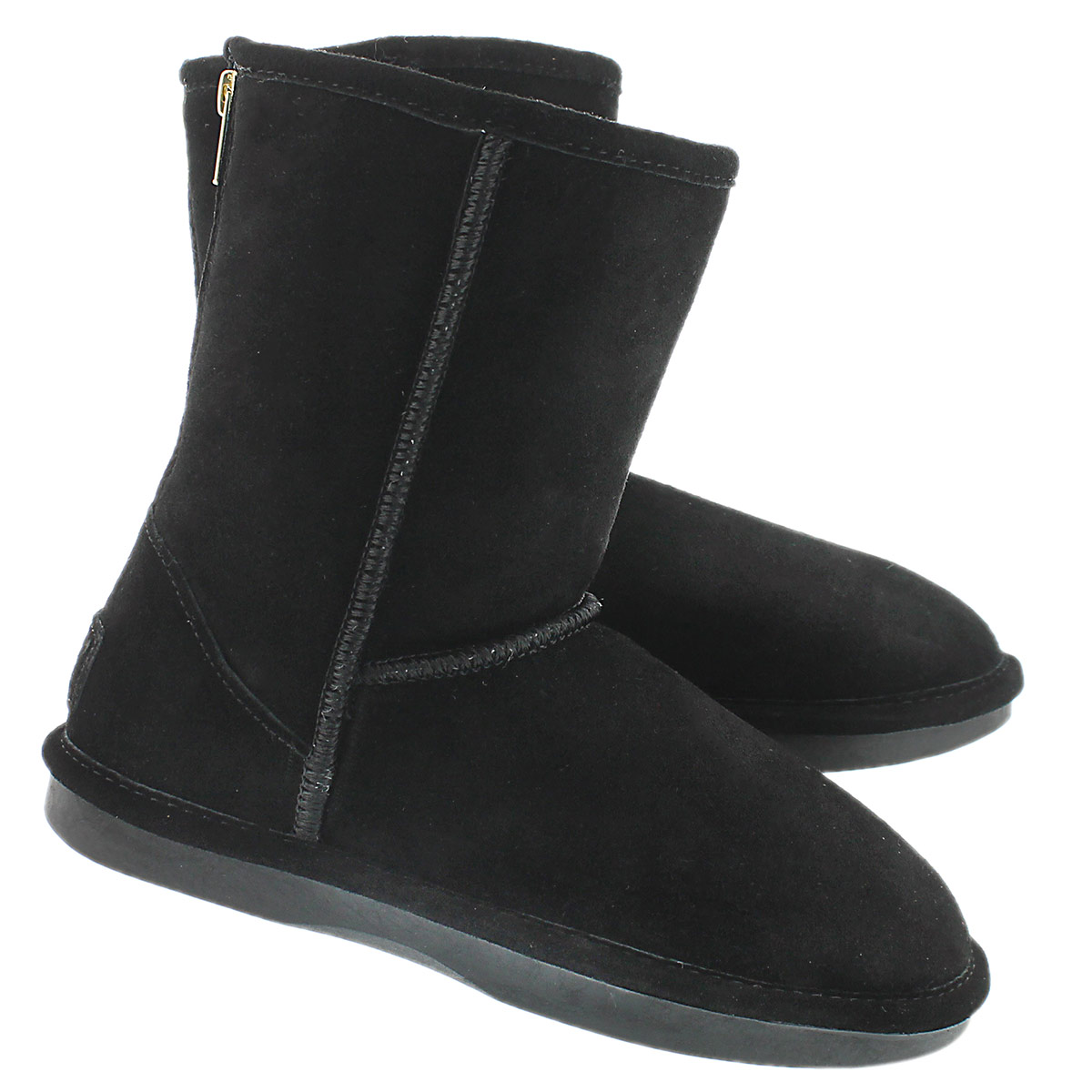 Lds Smocs Zip black suede boot