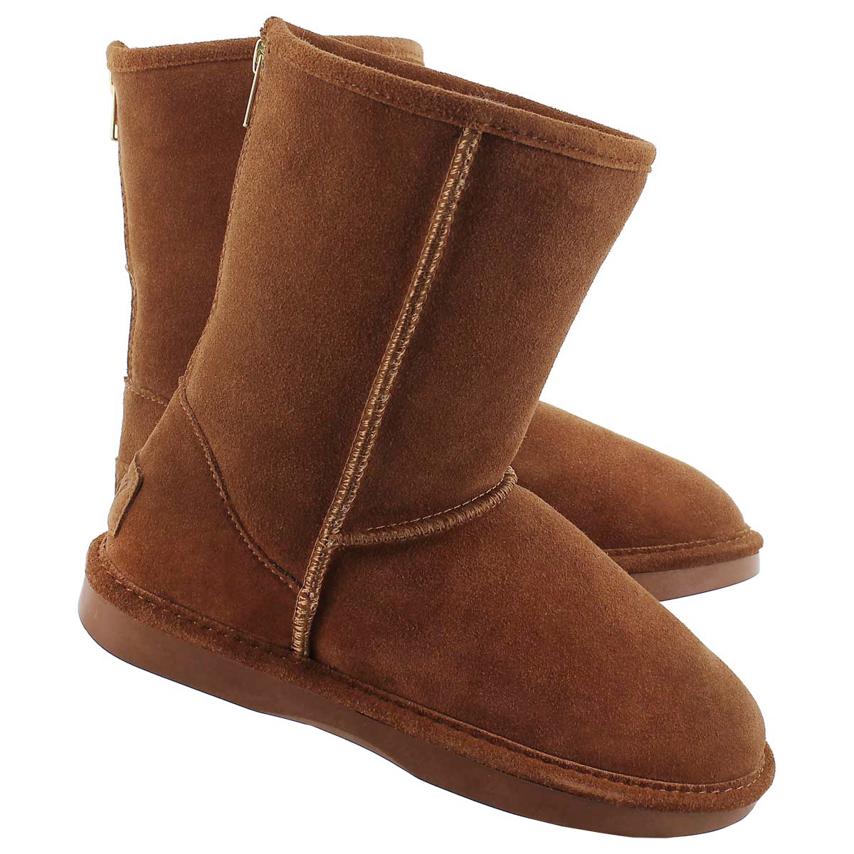 Lds Smocs Zip spice suede boot