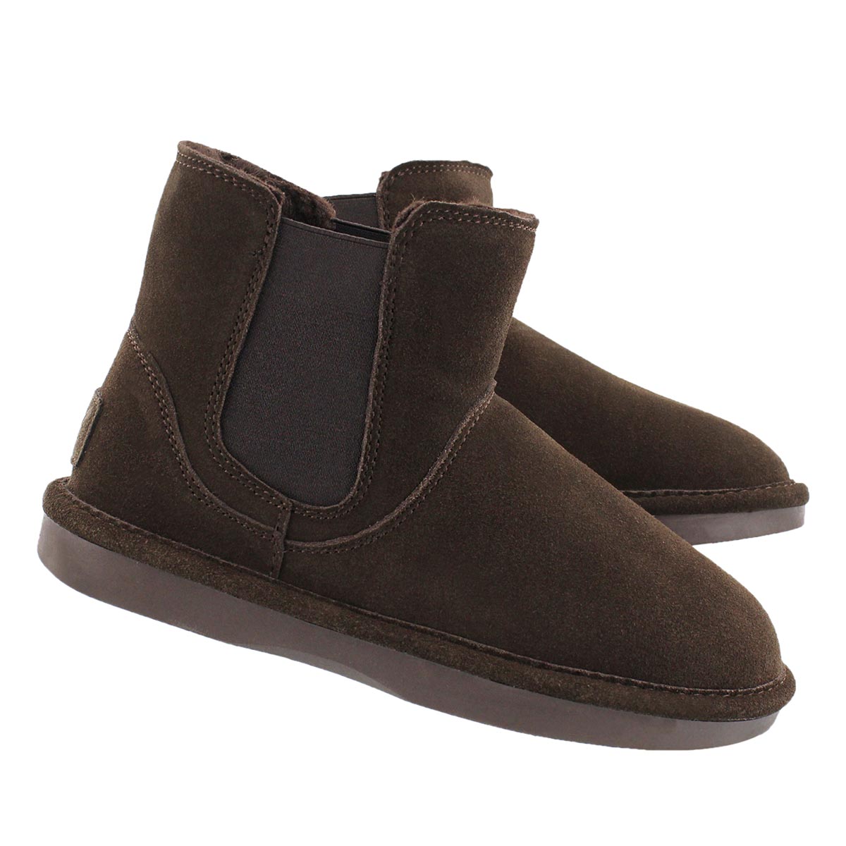 Lds Smocs 5 choc chelsea suede boot