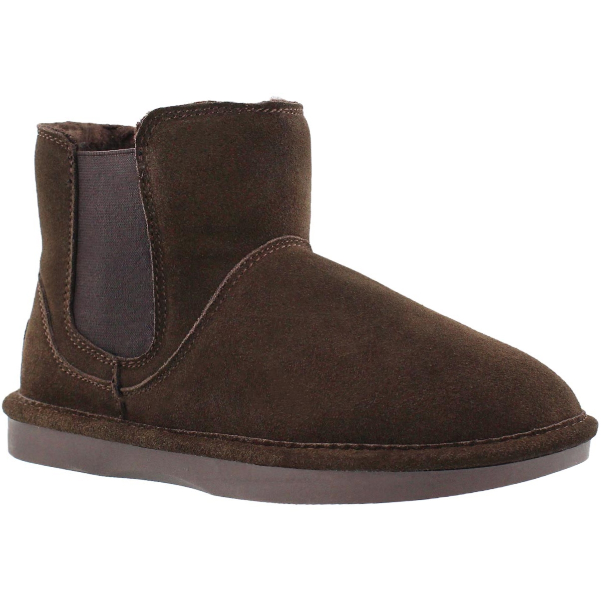 Lds Smocs 5 choc chelsea suede boot