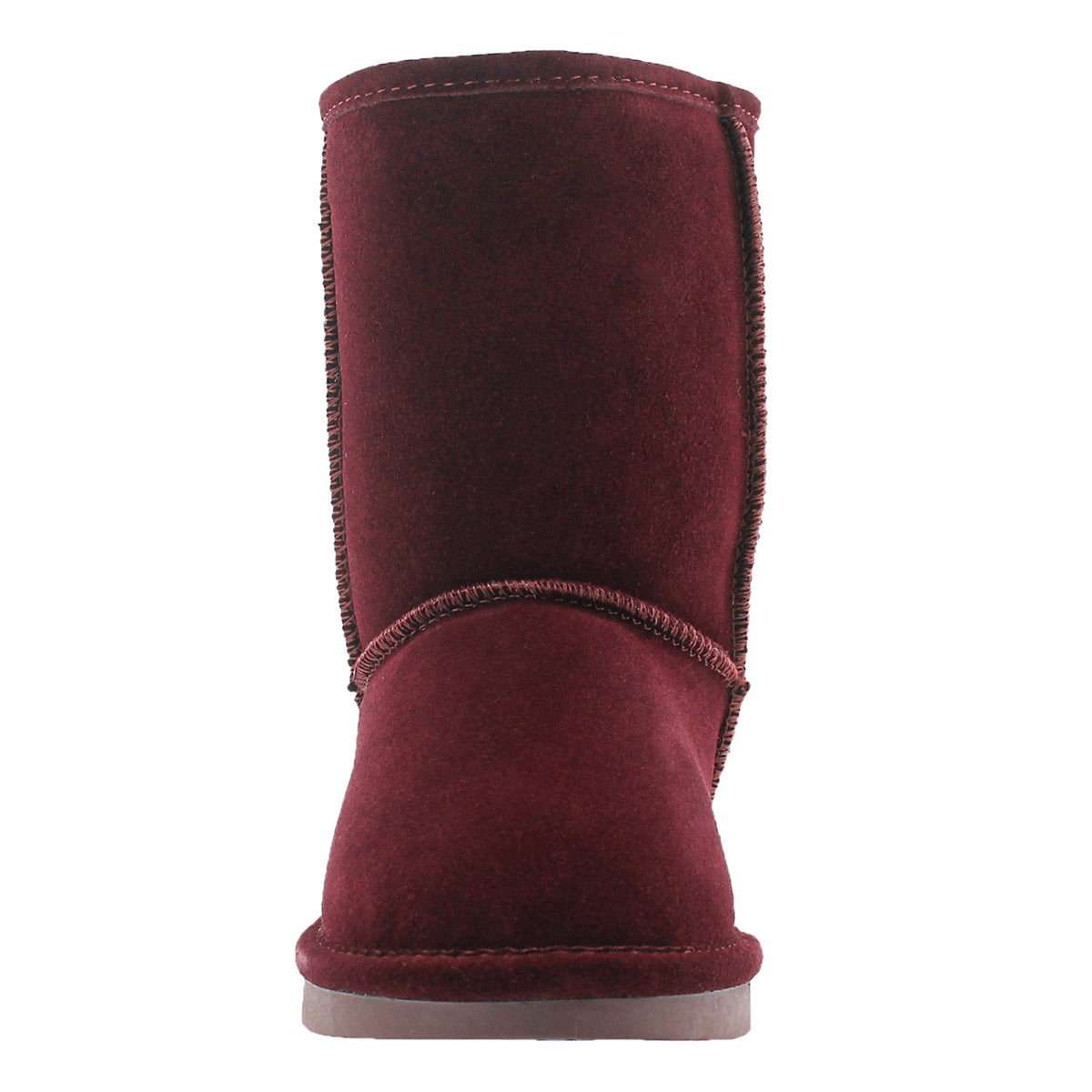Lds Smocs 5 burgundy mid suede boot