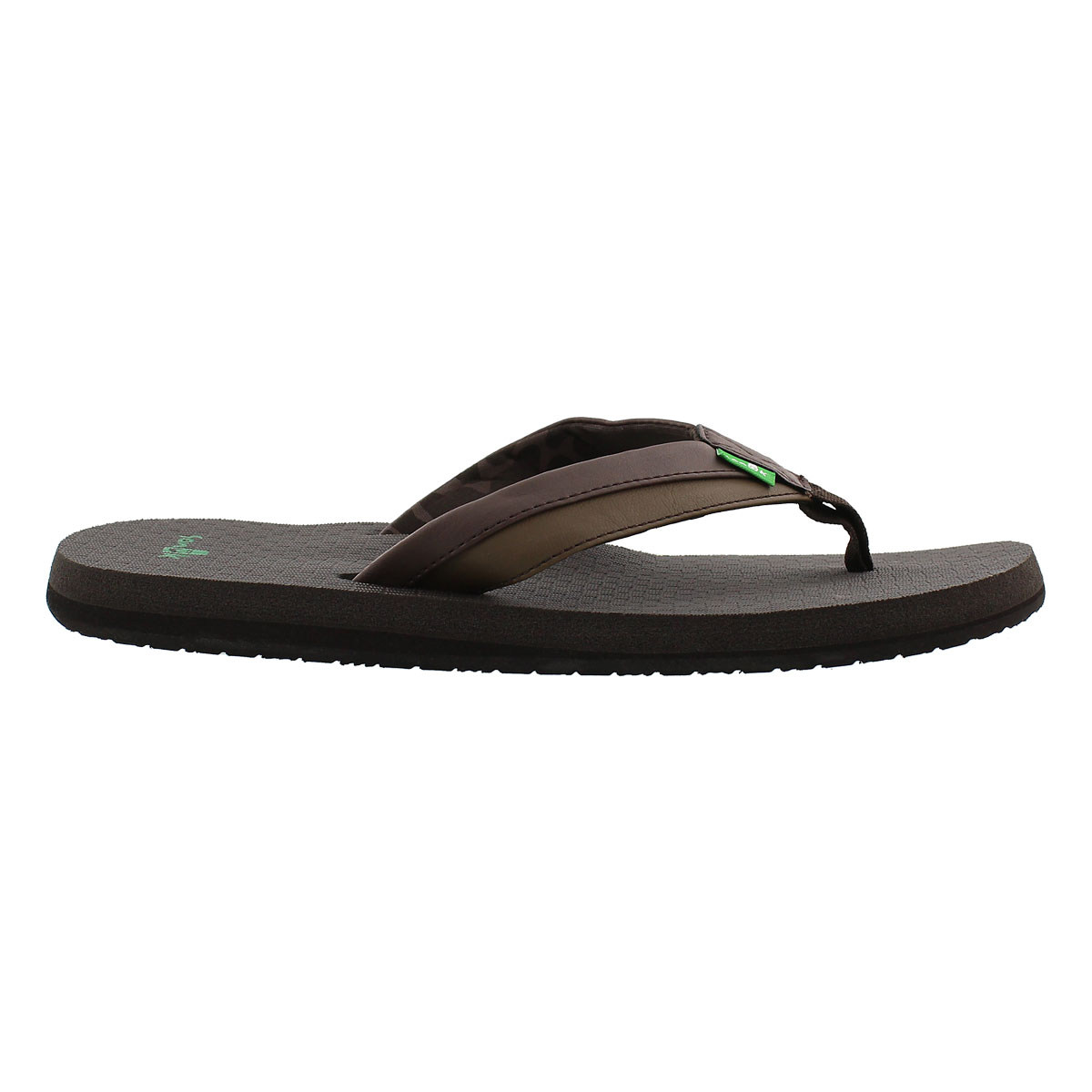 Mns Beer Cozy Light dk brown flip flop