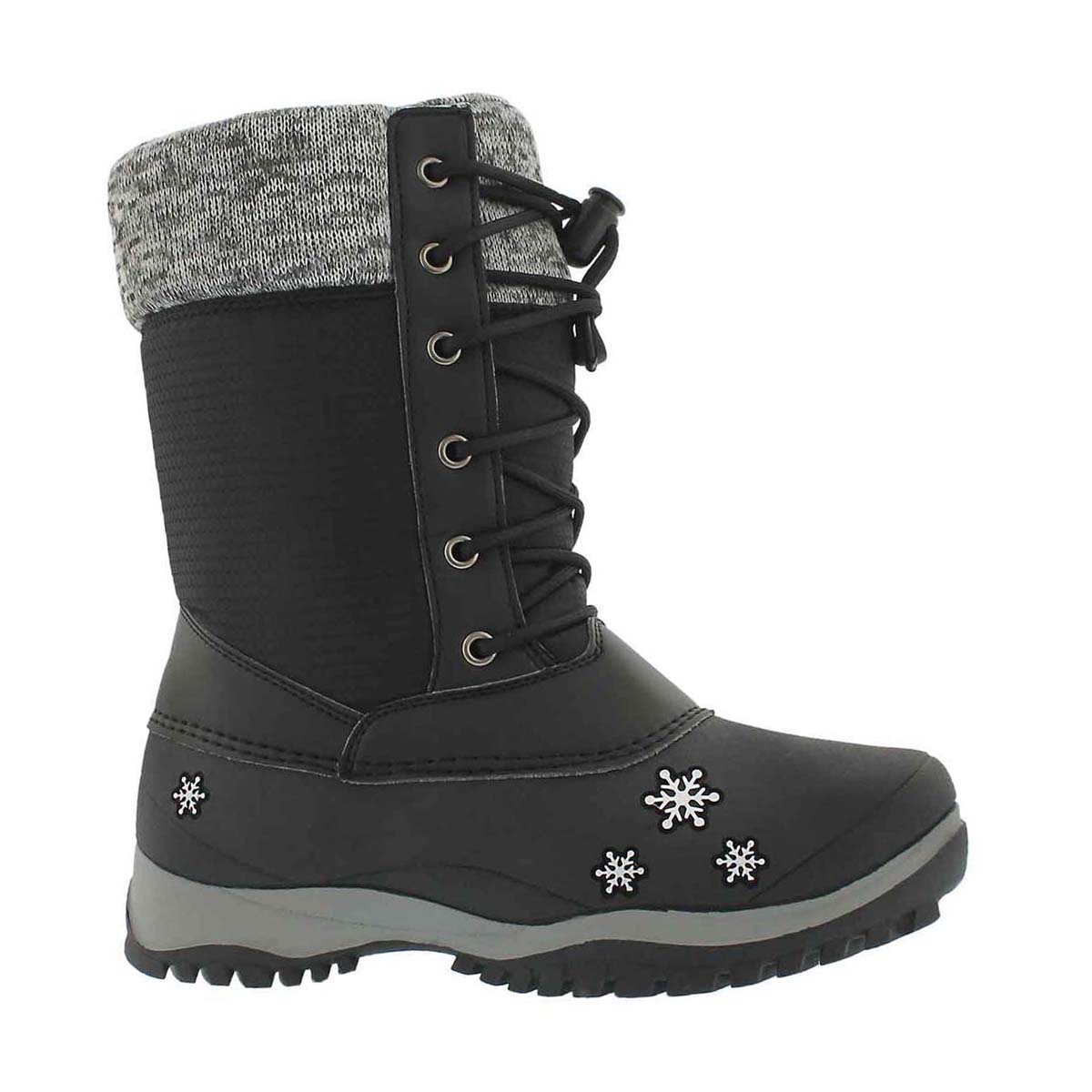 Girls' AVERY black waterproof winter boots