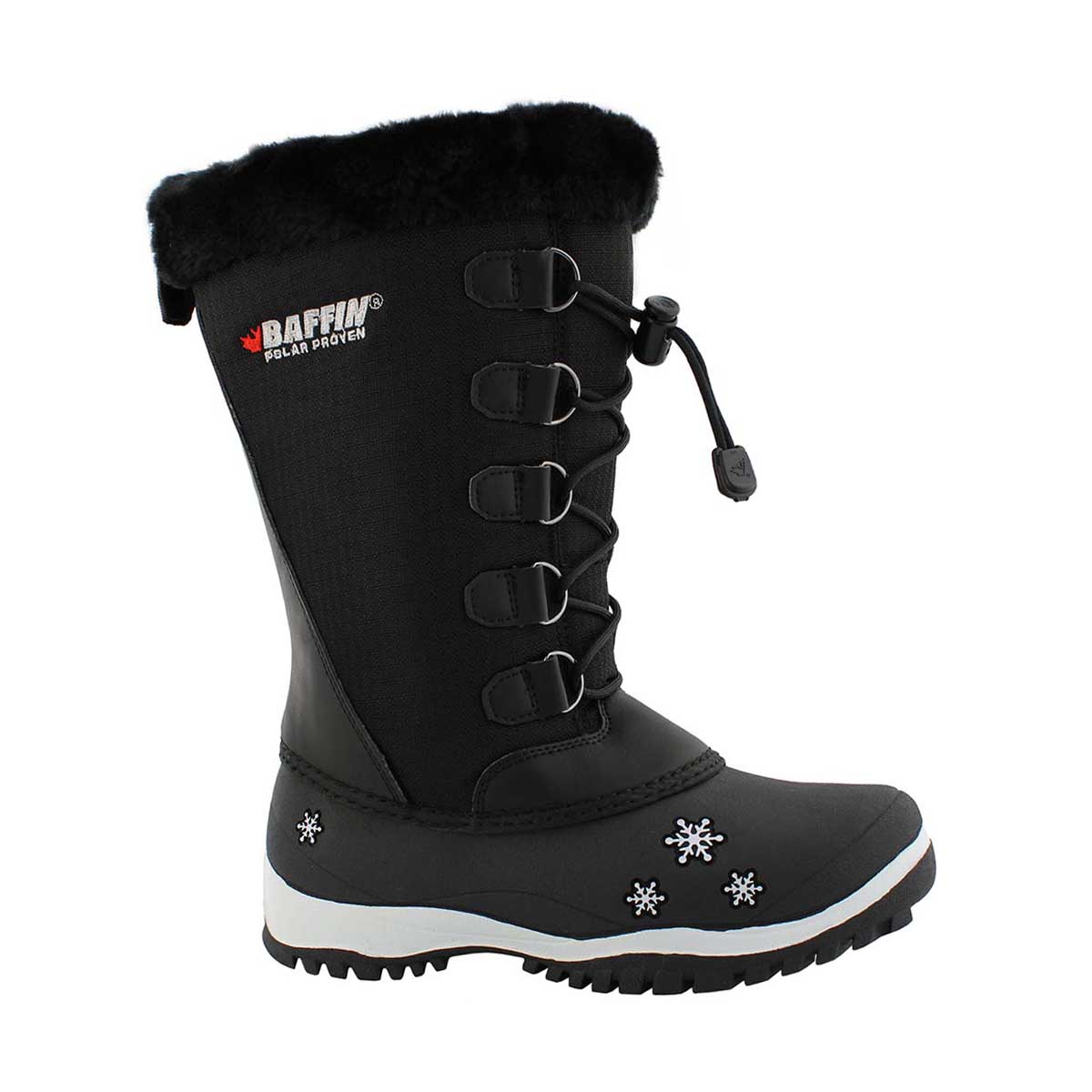 Grls Emma black wtpf winter boot