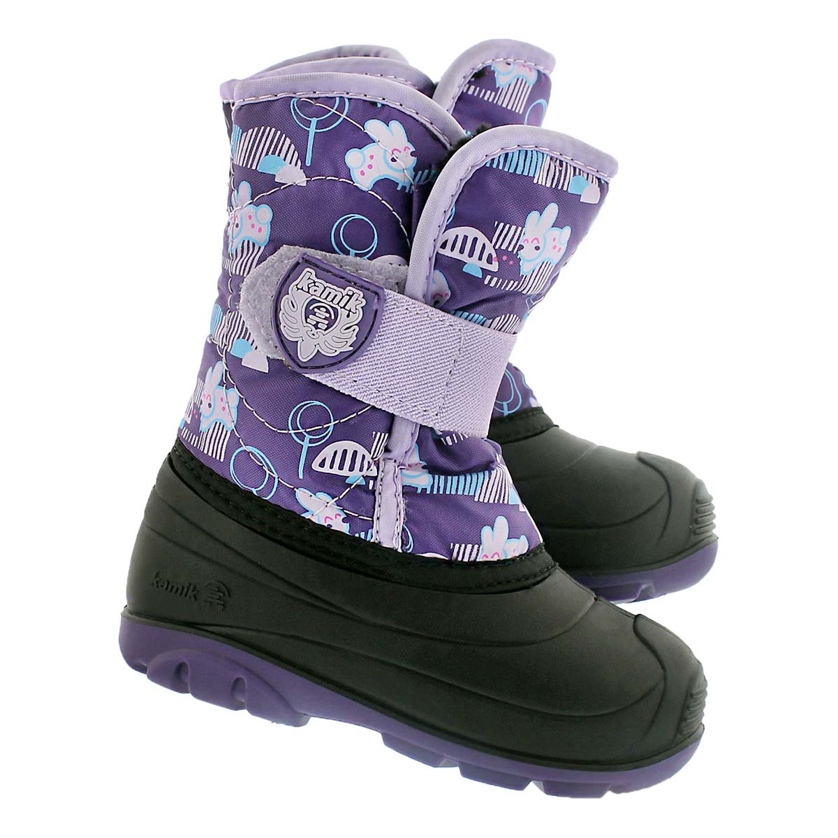 Infs Snowbug4 purple printed winter boot