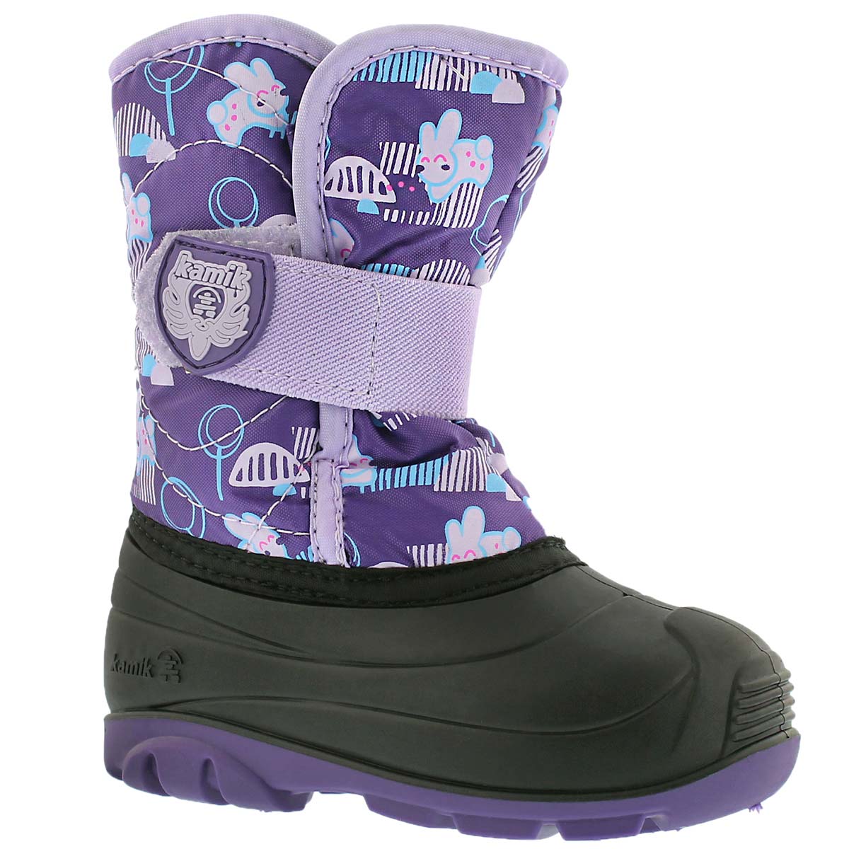 Infs Snowbug4 purple printed winter boot