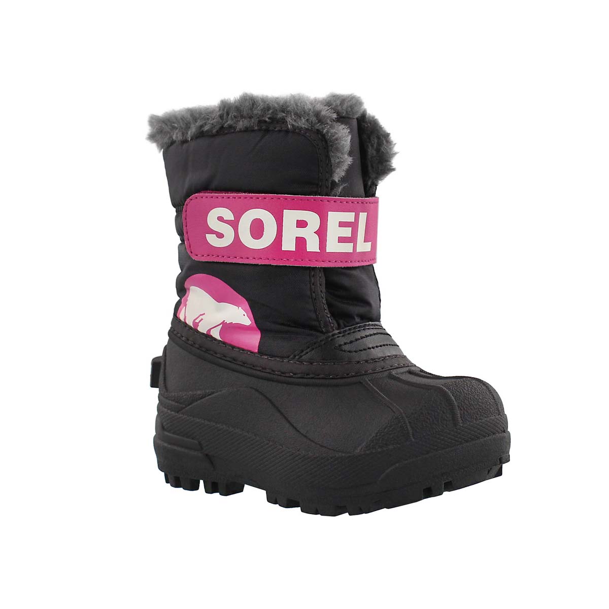 Infants' SNOW COMMANDER black/pink boots