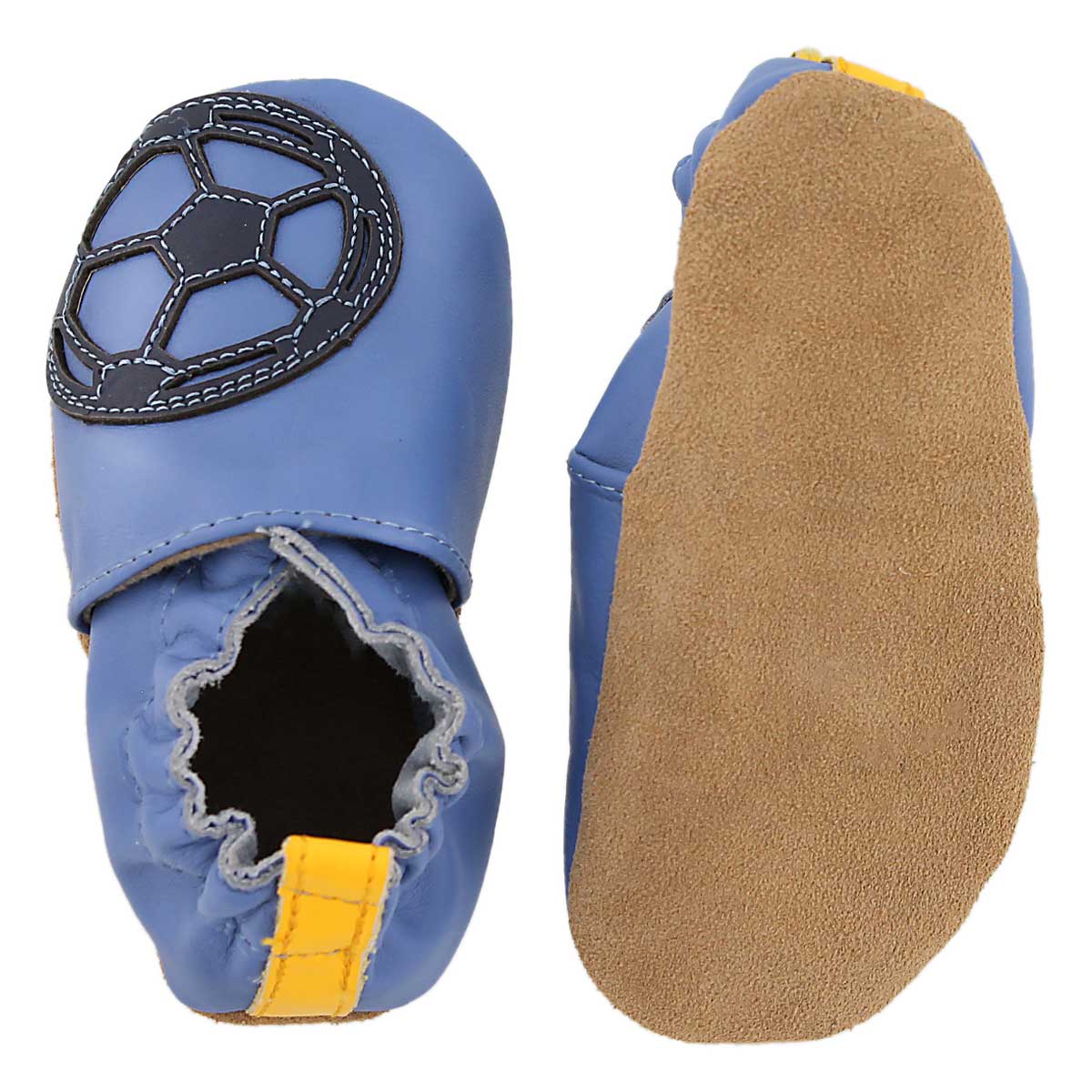 Inf Soccer Boy blue soft sole slipper