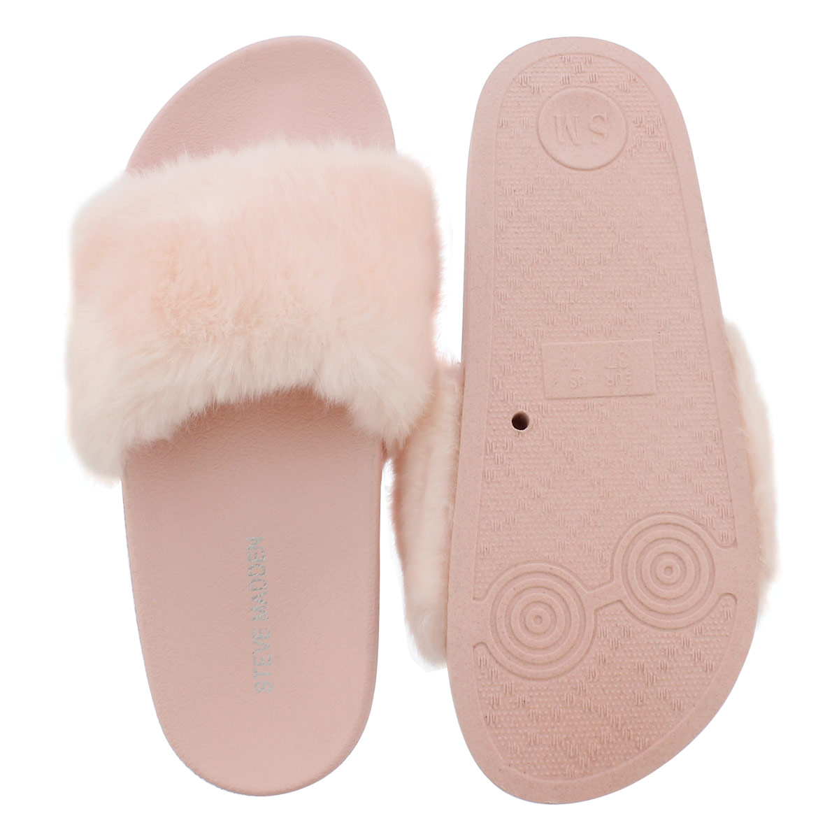 steve madden women s softey pink faux fur sli softmoc com