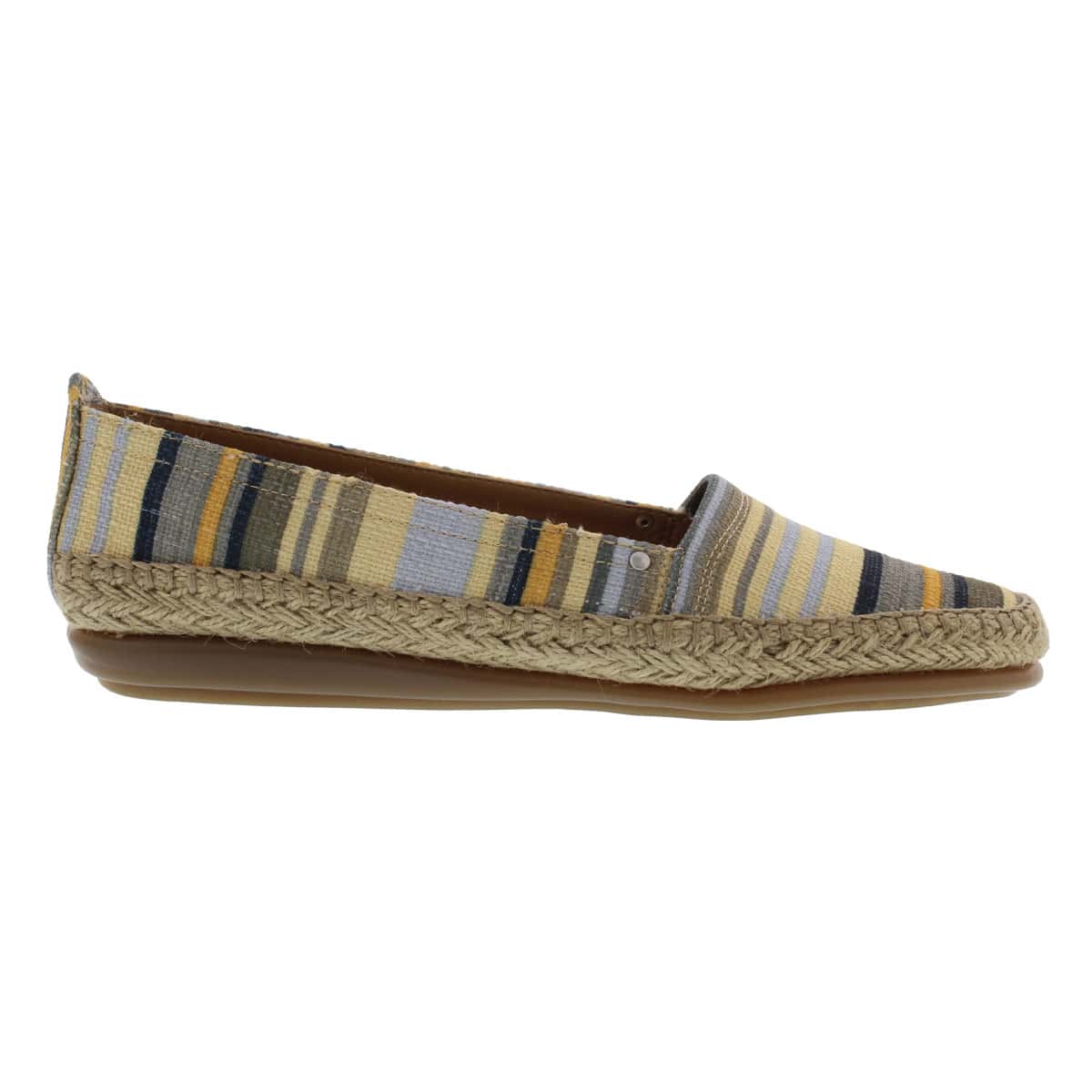 Lds Solitaire green stripes canvs flat