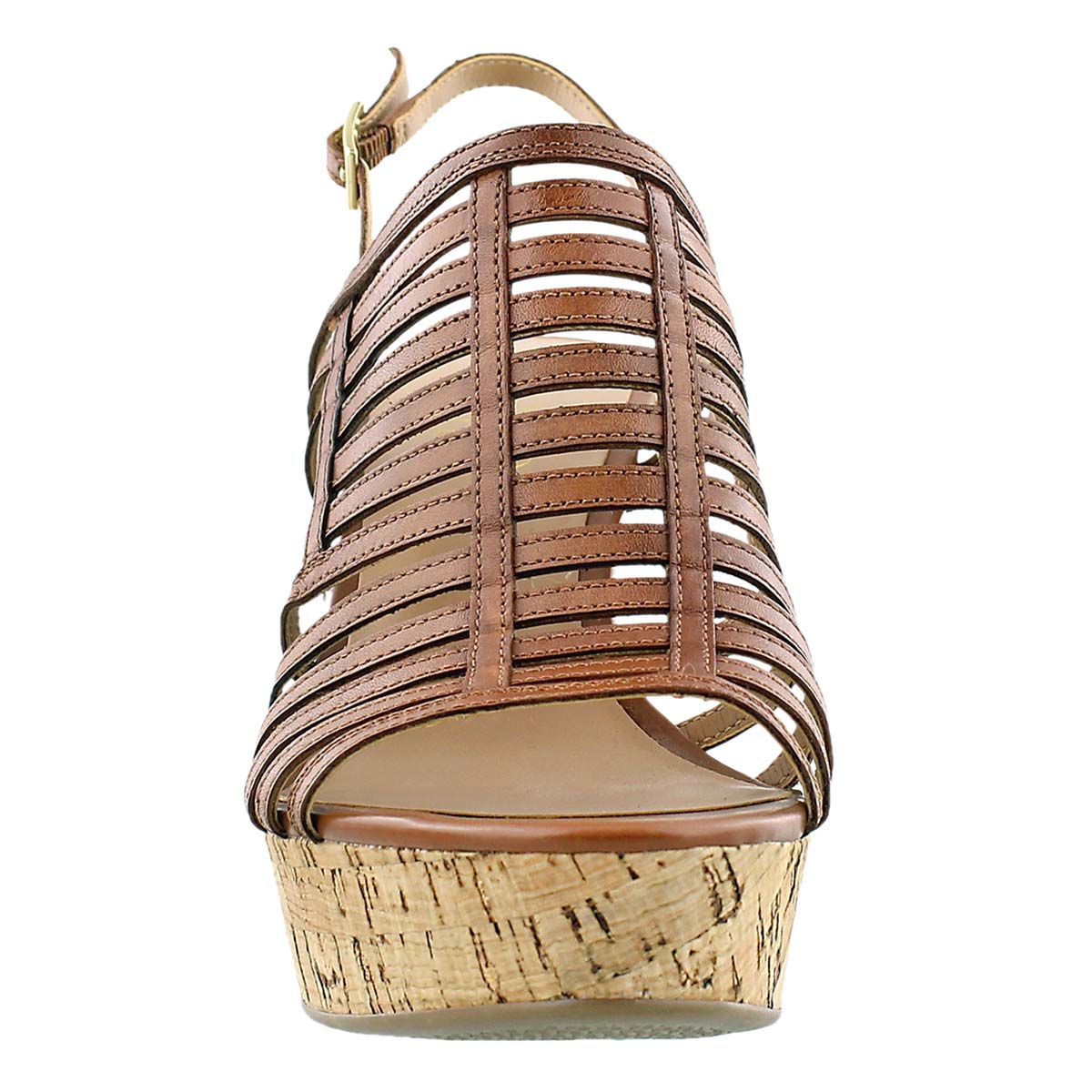 Lds Sombre almond cork wedge dress sndl