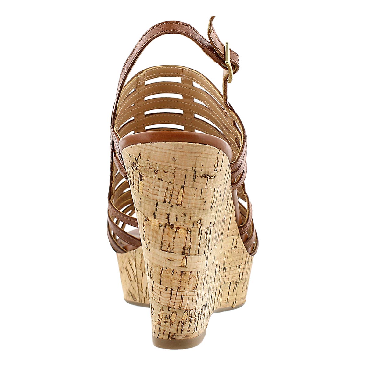 Lds Sombre almond cork wedge dress sndl