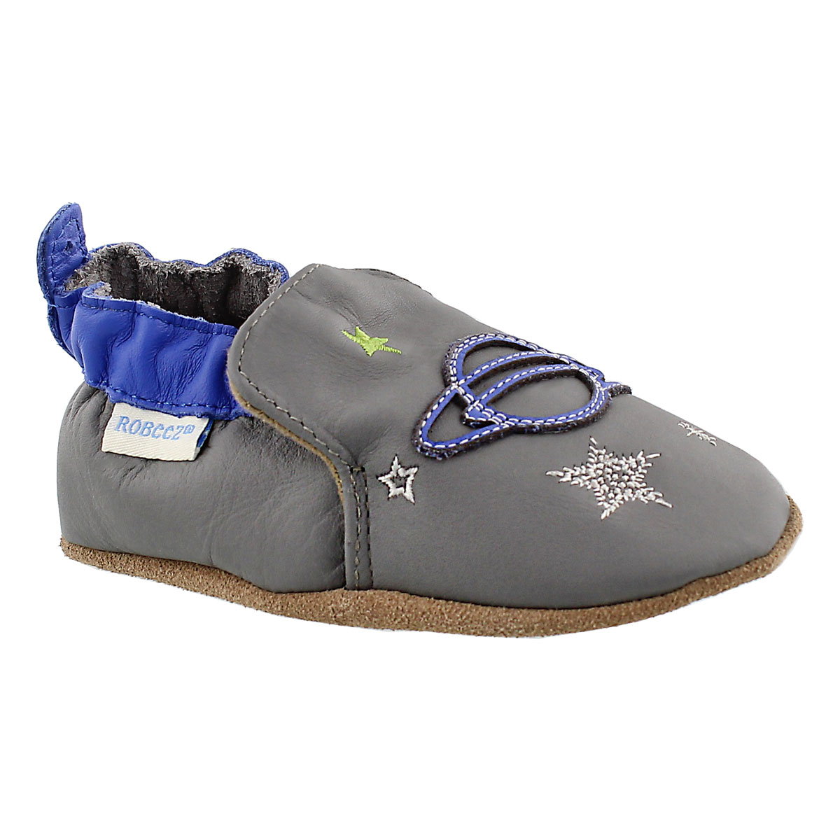 Inf Space and Stars gry/blu soft slipper