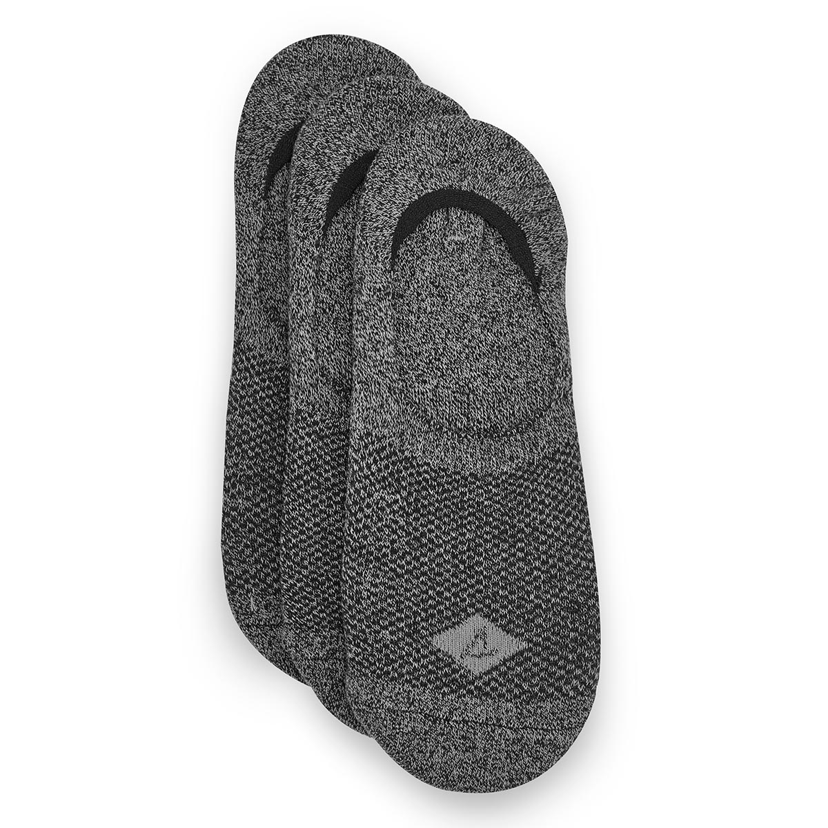 Mns Solid Marl black liner -3pk