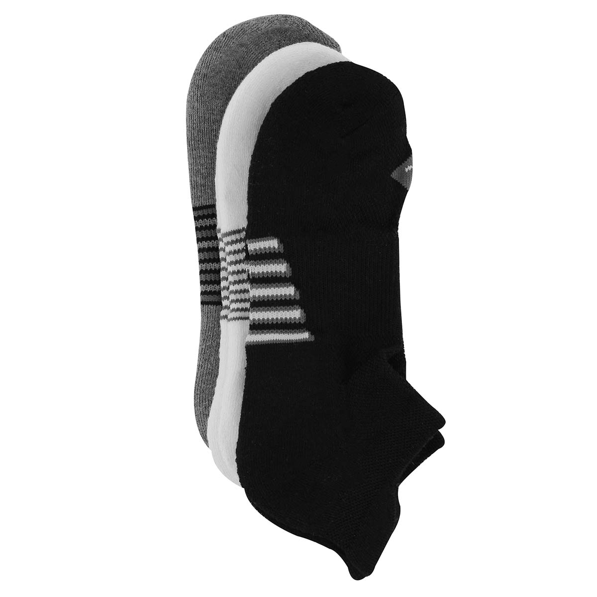 Mns Action Stripe bk/wt/gry sock- 3 pk