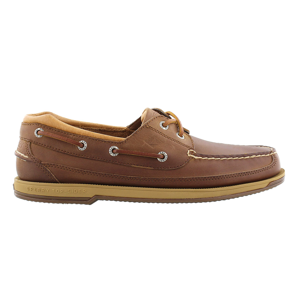 Mns Charter 2-Eye dark tan boat shoe
