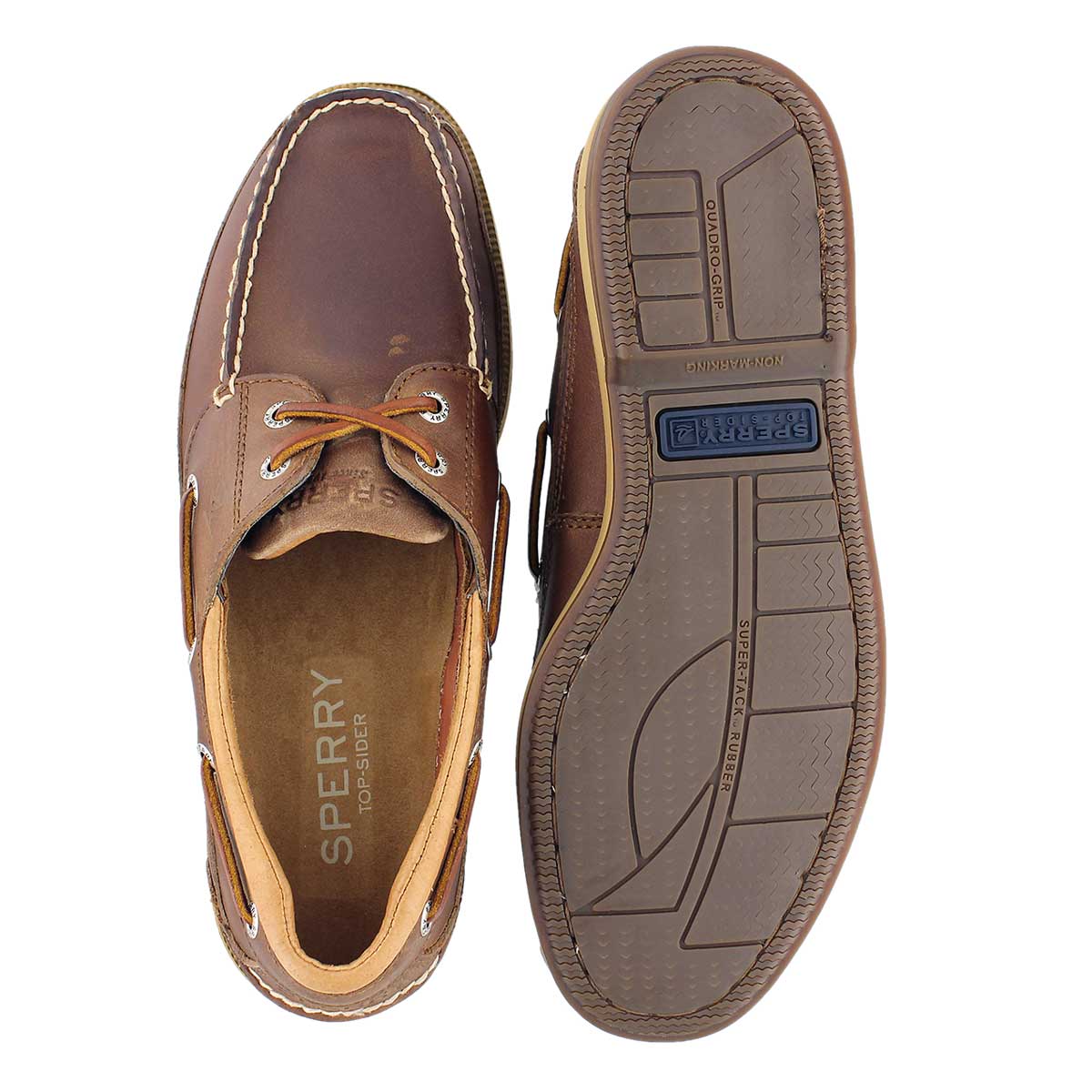 Mns Charter 2-Eye dark tan boat shoe