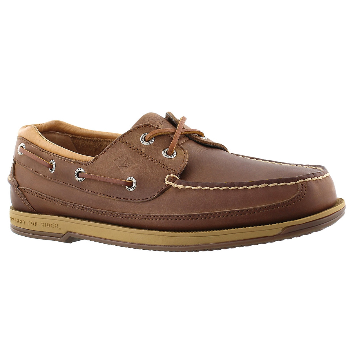Mns Charter 2-Eye dark tan boat shoe