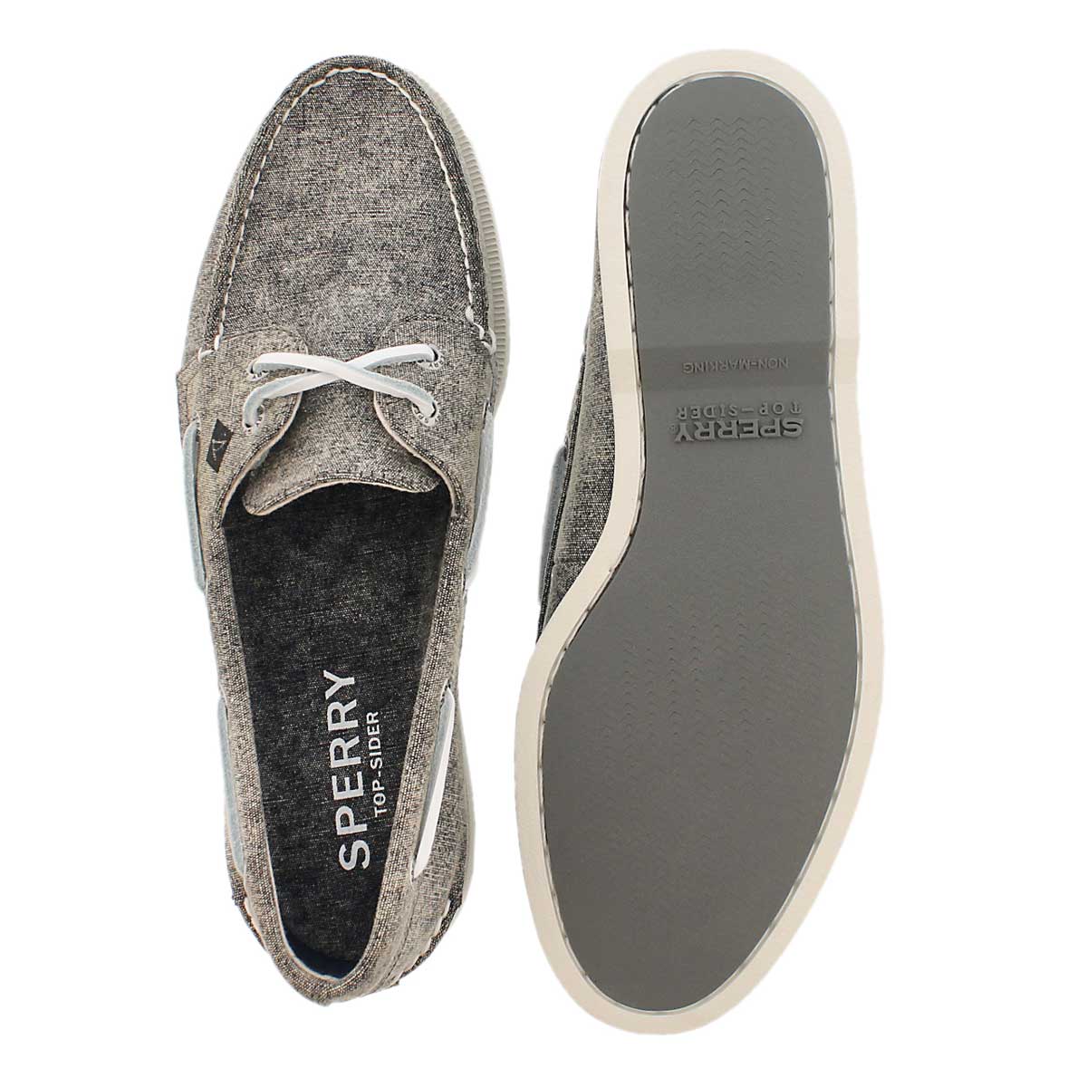 Ch bateau A/O 2-Eye White Cap, gris, hom