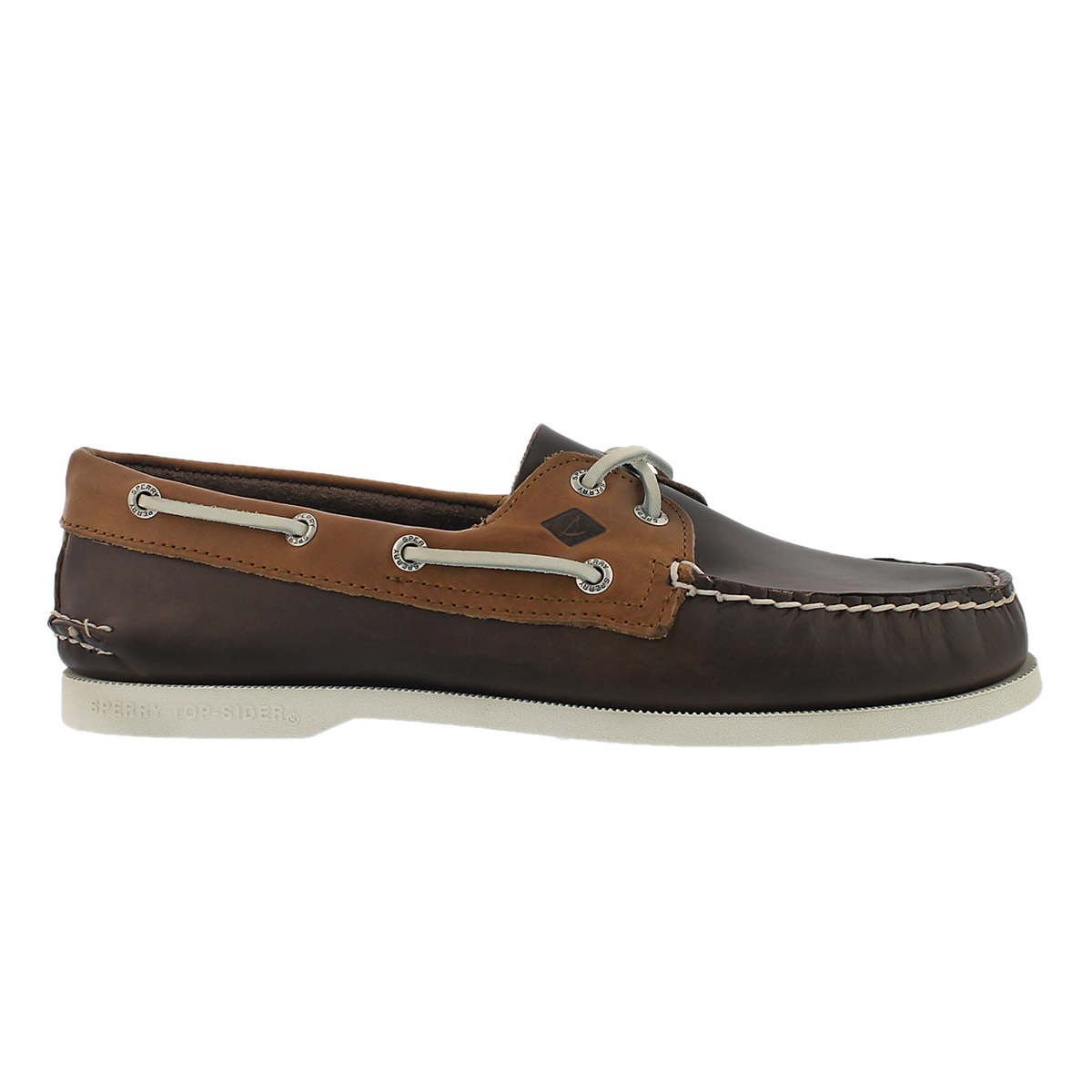 Mns A/O 2-Eye Sarape brn/tan boat shoe
