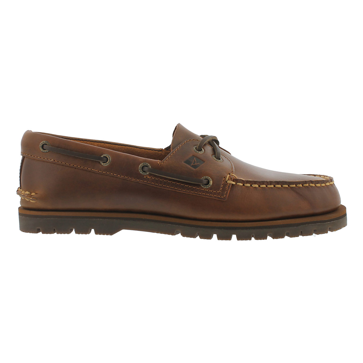 Mns A/O Mini Lug brown 2-eye boat shoe
