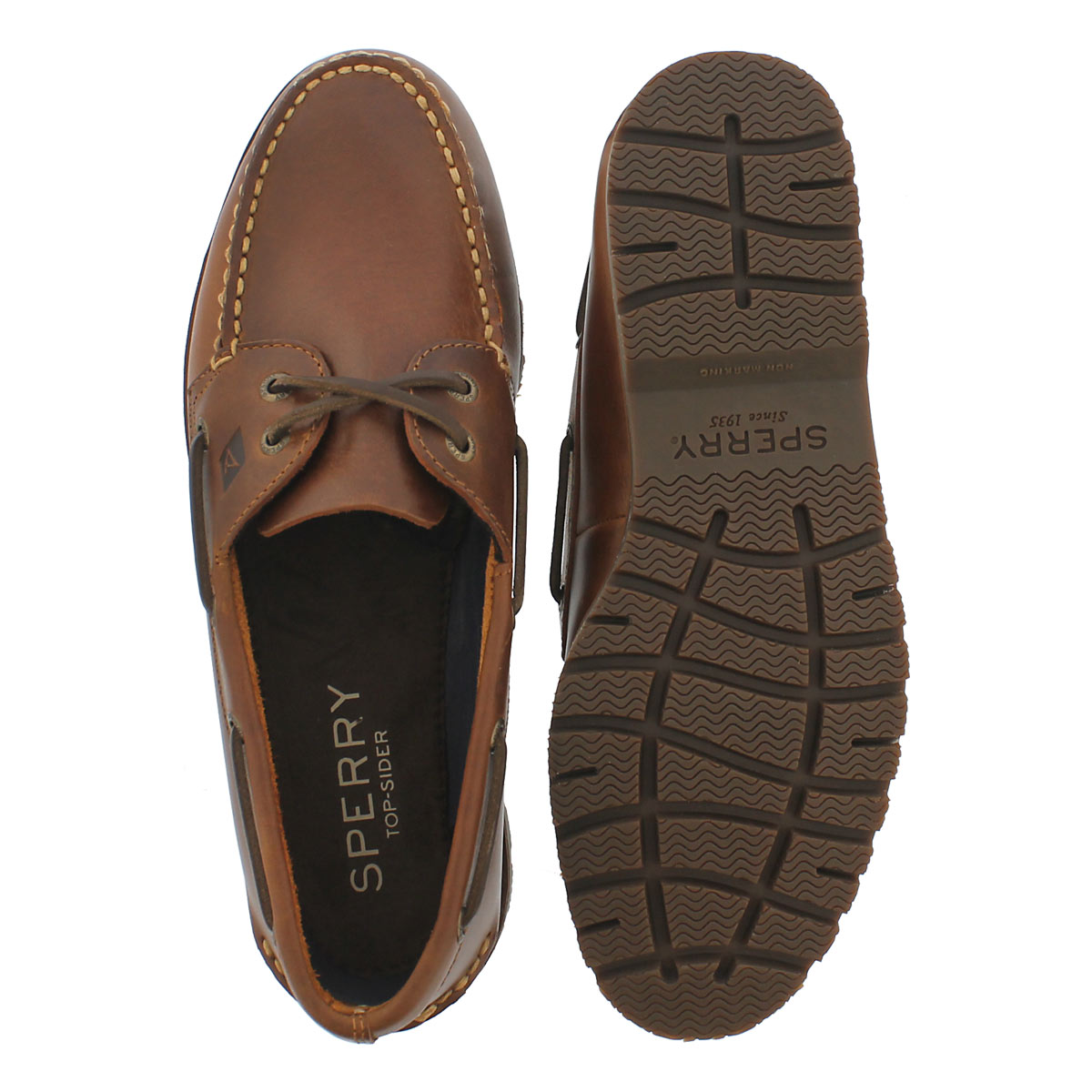 Mns A/O Mini Lug brown 2-eye boat shoe