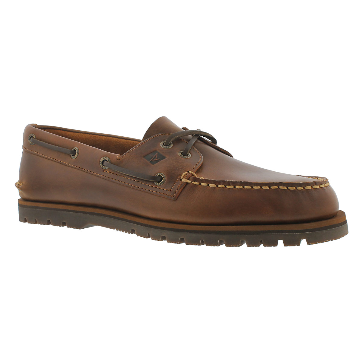 Mns A/O Mini Lug brown 2-eye boat shoe