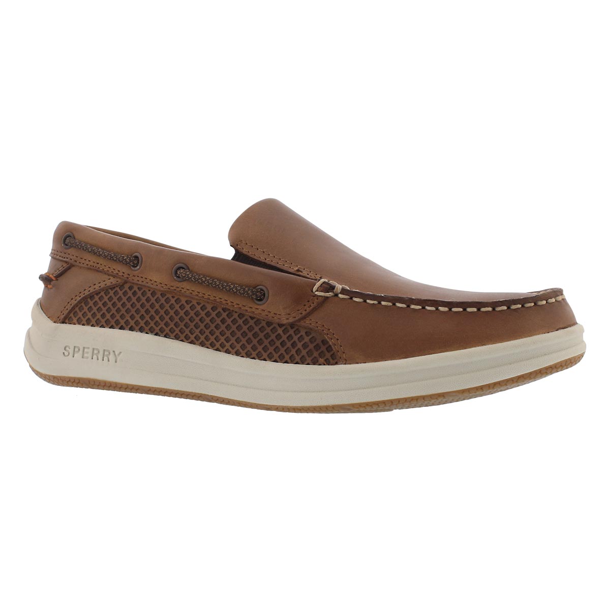 Mens GAMEFISH dark tan casual slip ons