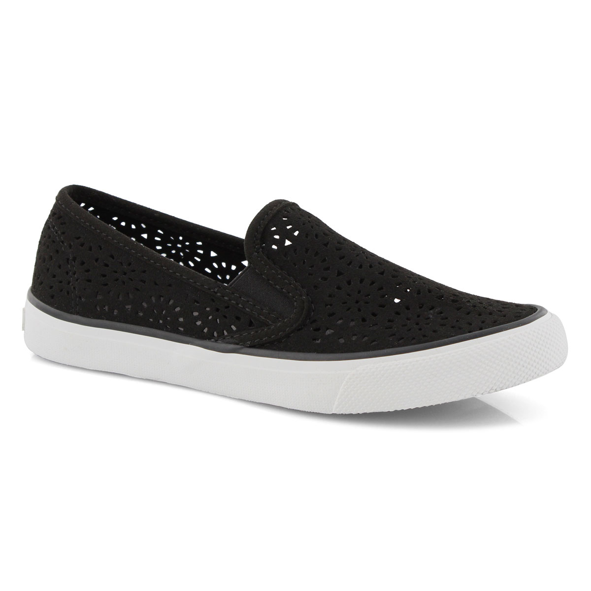 Lds Seaside Perf black slip on loafers