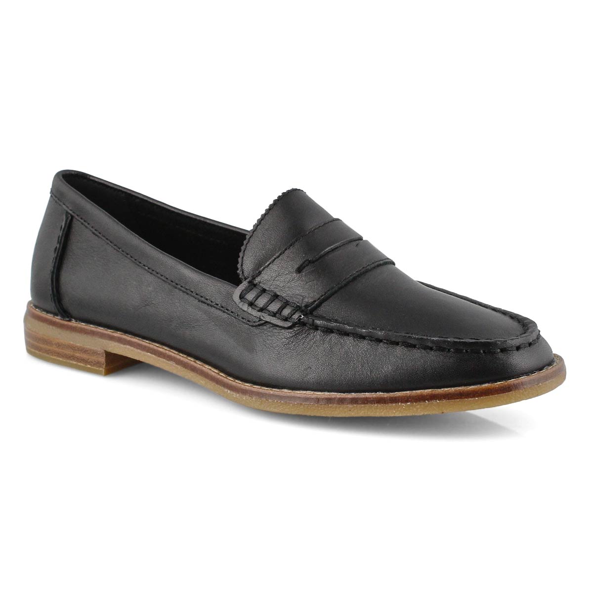 sperry penny loafers womens black